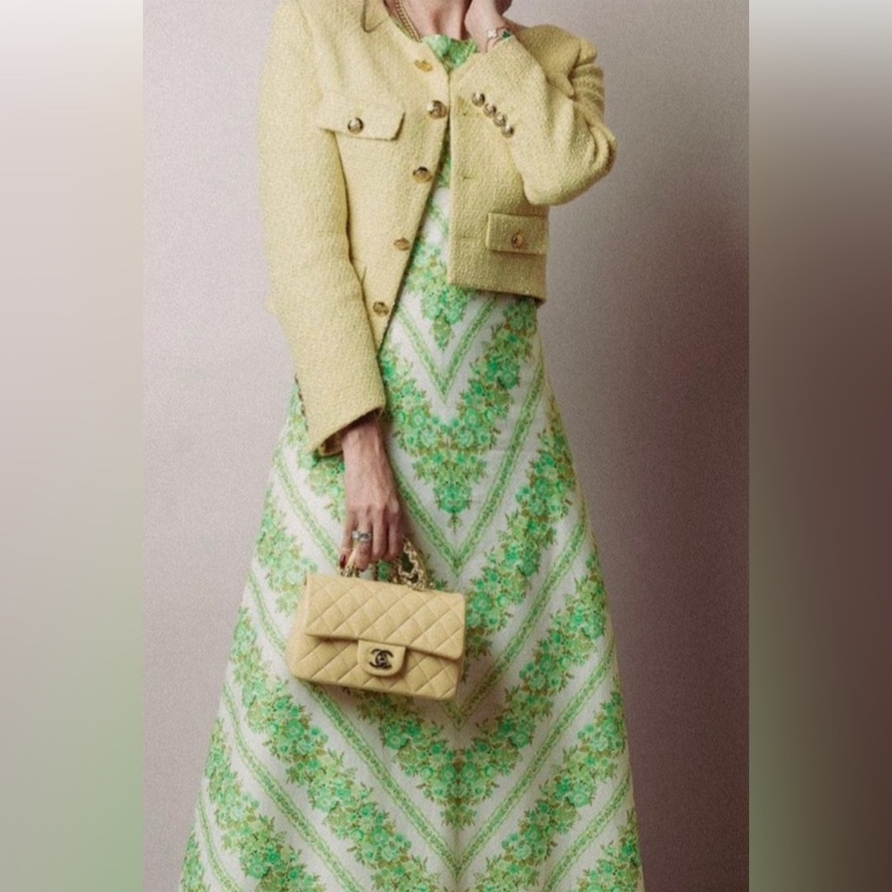 Yellow tweed jacket